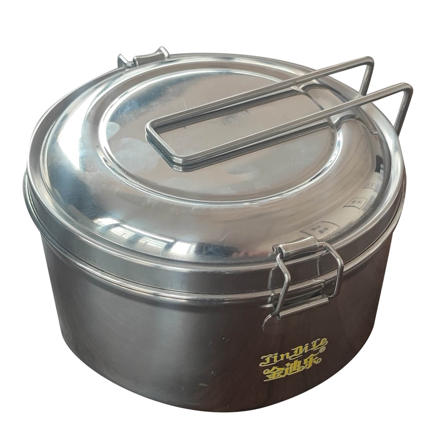 金迪乐不锈钢饭盒食堂便当盒圆形餐盒高清大图