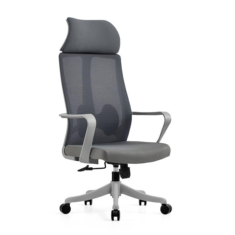 初嘉CJ-7036办公椅转椅电脑椅网布学习椅高背职员椅 灰框