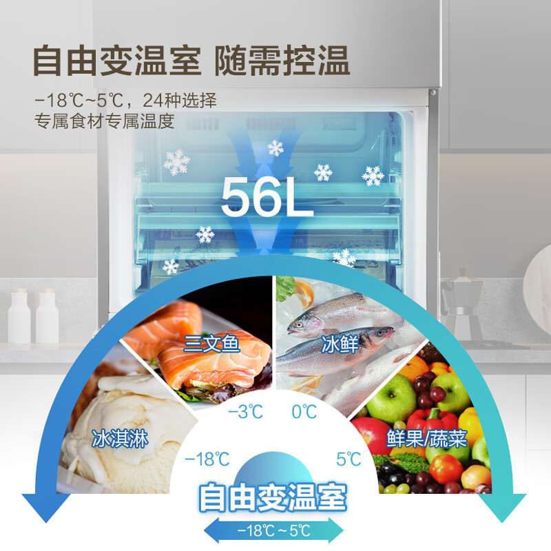 松下(Panasonic)三门冰箱NR-EC27BPB-S 270L 银离子抗菌 WIFI智控 变频风冷无霜 宽幅变温