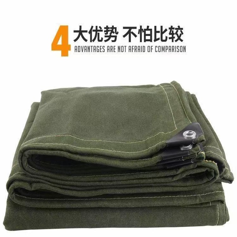 德力彩帆布绿色加厚平方米高清大图