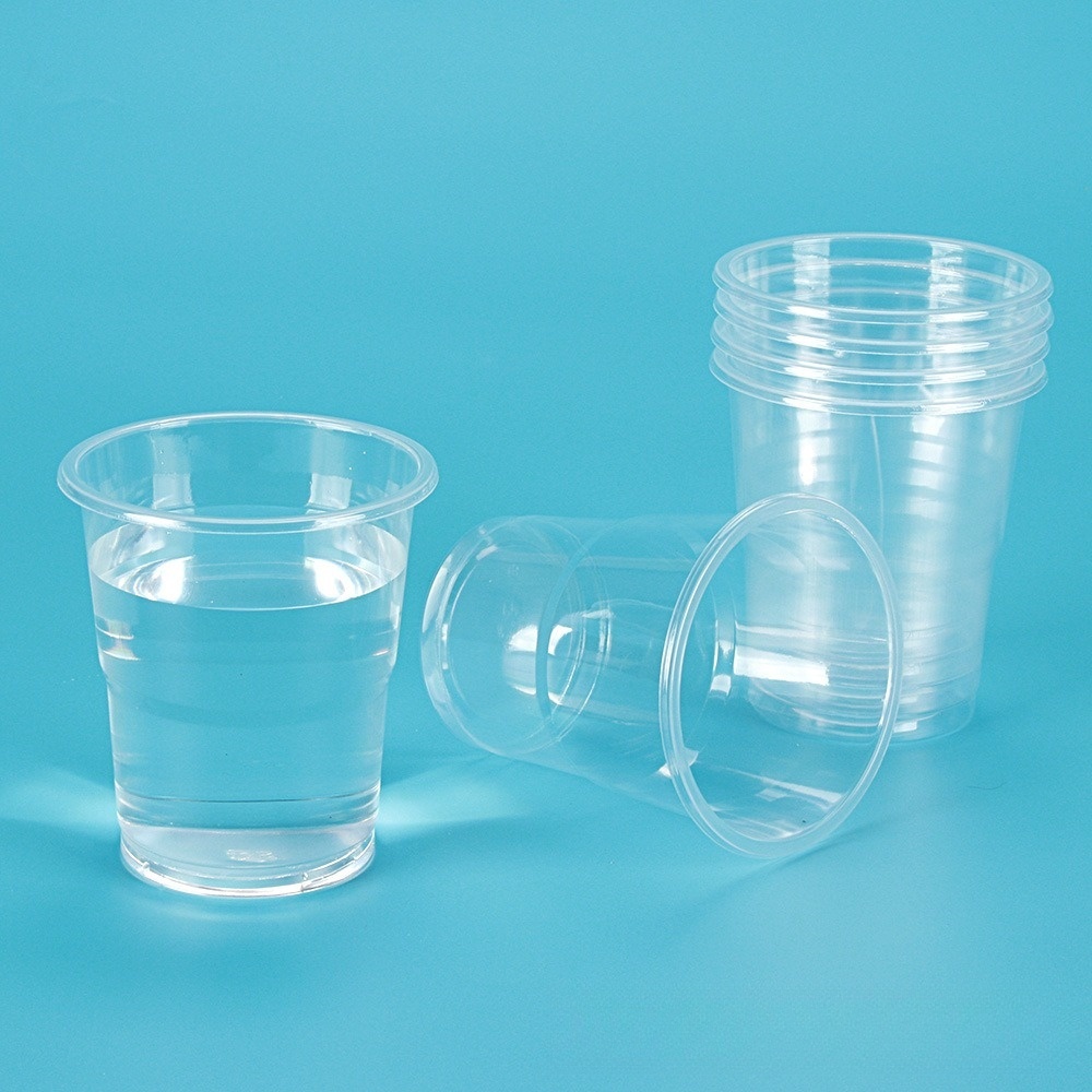阿姿玛一次性杯子加厚透明PP塑料水杯饮料杯日常家用PS航空杯硬塑试饮杯68ml/75只装(一口杯)高清大图