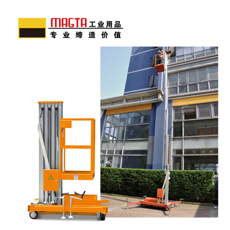 玛吉塔工(MRO MAGTA)单桅柱式高空作业平台 升降作业平台 升降机44358 125kg 最大高度9m高清大图