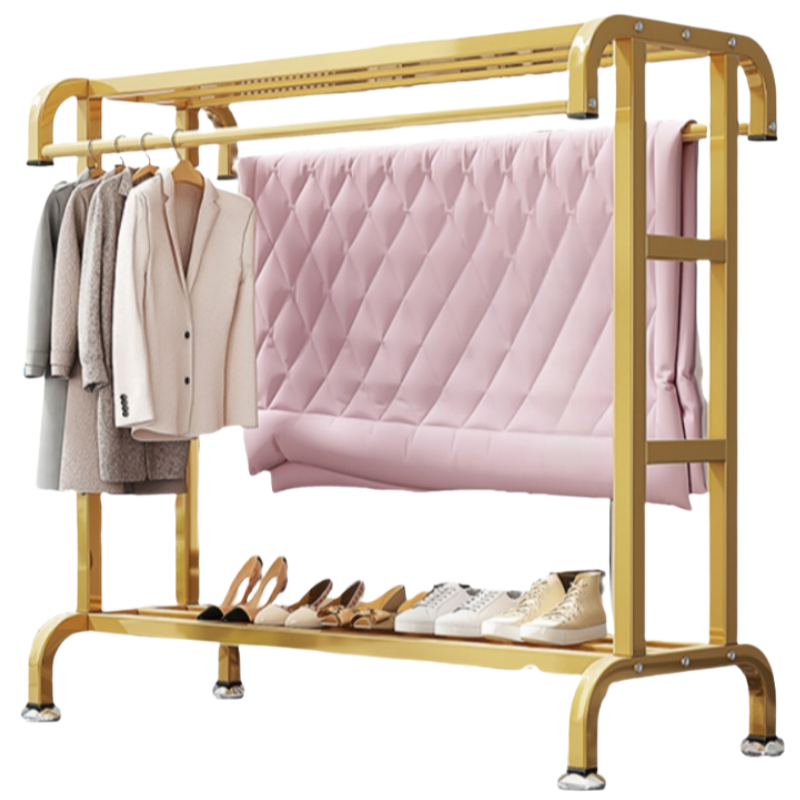落地晾衣架金色高清大图
