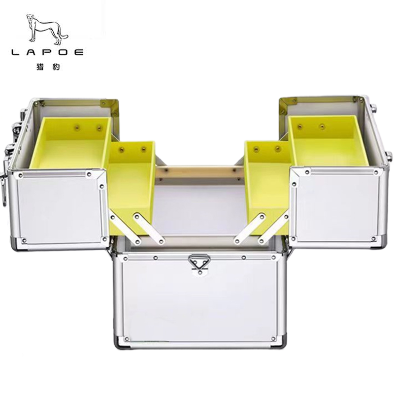 猎豹 铝合金医药箱收纳箱(空箱) 双开三层18寸/个高清大图