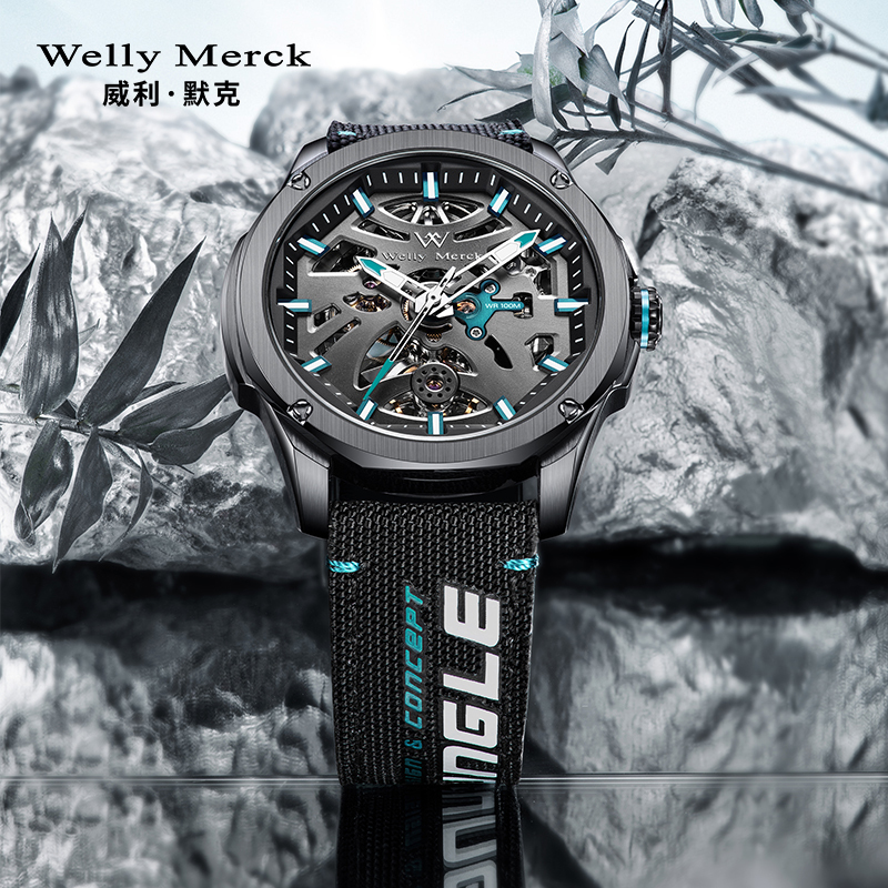 wellymerck威利默克手表男新款自动机械表品牌正品防水时尚男表风林