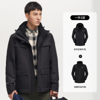 伯希和户外冲锋衣三合一可拆卸秋保暖男女情侣四季加厚耐磨抗寒防水防风两件套工装外套
