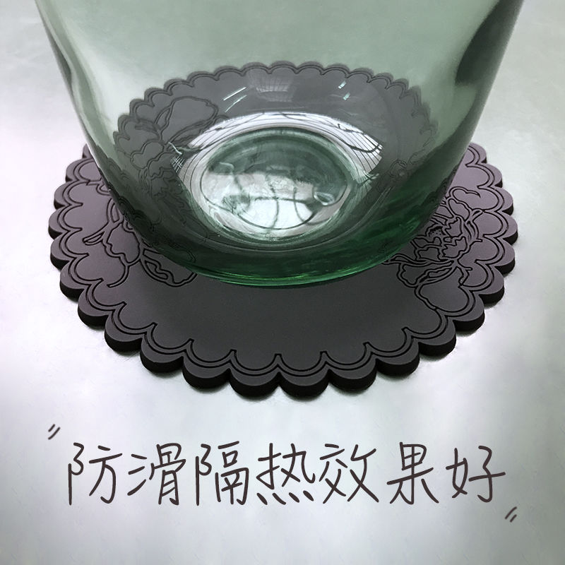 多片装橡胶杯垫餐垫隔热垫防水硅胶茶杯垫子防滑锅垫碗垫盘垫防烫