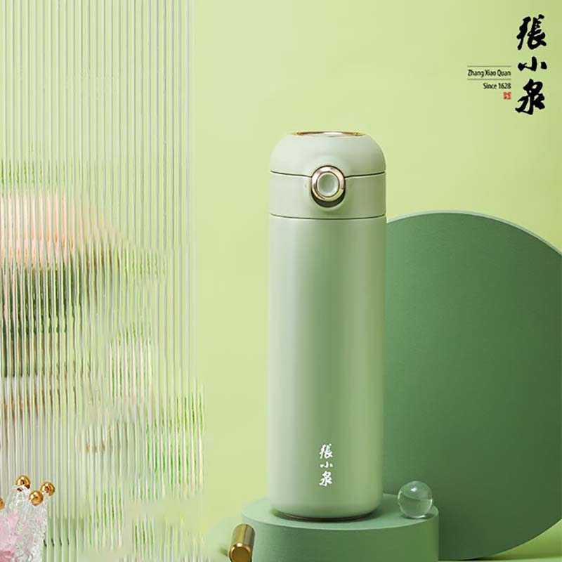 张小泉 泉心轻奢弹跳杯(远山青)400ml C42850100 绿色