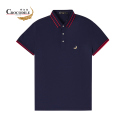 鳄鱼恤CROCODILE 夏季新品男装商务休闲棉质时尚简约翻领polo衫短袖 顺丰发货 BA-53465 L 085深蓝色