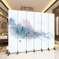 定制屏风隔断山水客厅卧室玄关办公室折叠遮挡装饰移动折屏背景墙_1_620 7扇防透（2.8M宽1.8M高）