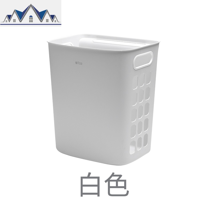 脏衣服收纳筐脏衣篮ins挂式衣物篓置物架放衣服浴室免打孔挂墙框 三维工匠收纳篮 【白色】脏衣篮