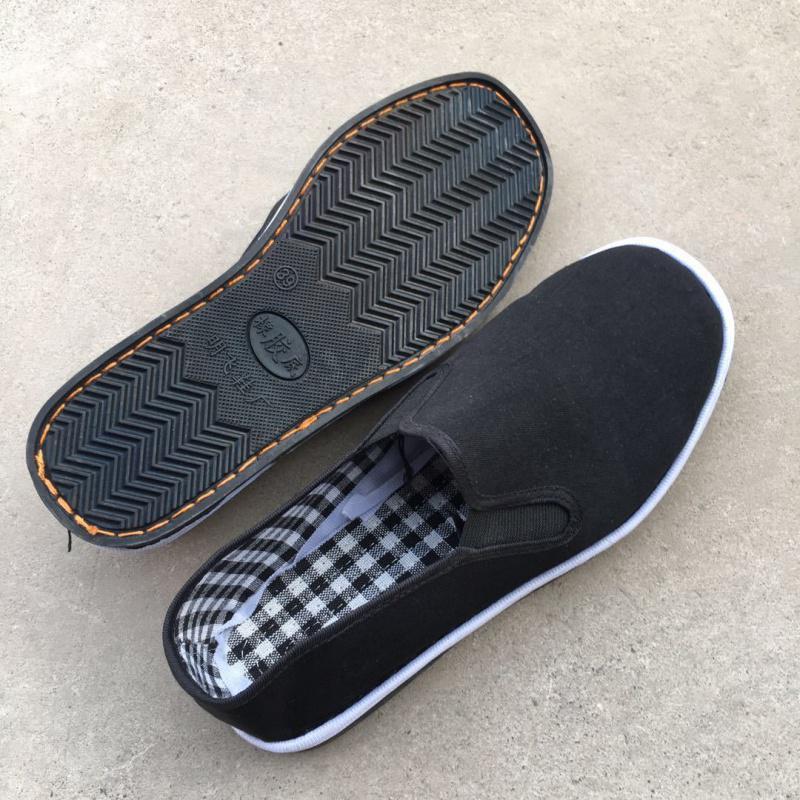 骆驼潮秋季布鞋老北京布鞋轮胎底黑布鞋千层帆布鞋经典老式耐磨工作男