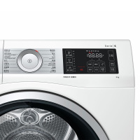 博世(BOSCH) 9公斤原装进口干衣机 除菌烘 智能家居互联 防皱家用滚筒热泵式烘干机 WTU879H00W