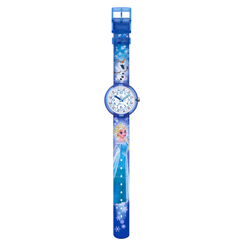 斯沃琪(SWATCH) 手表 飞菲儿童织物表带 石英手表 冰雪奇缘动漫童表ZFLNP023