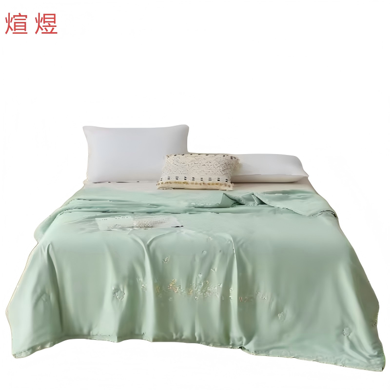 煊煜 全棉绣花夏凉被 200*230cm 条高清大图