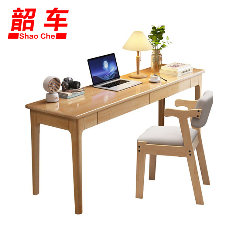 韶车写字台办公桌1.2m+Z字椅套高清大图