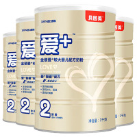贝因美金装爱+2段1000克（6-12个月）较大婴儿配方奶粉 比900g划算*4罐