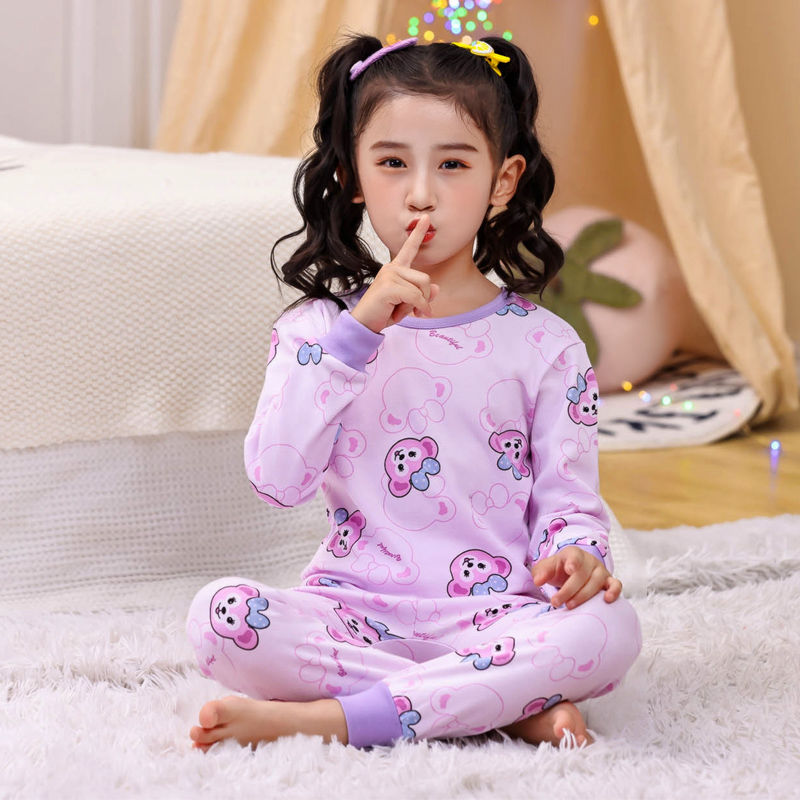 儿童秋衣秋裤内衣套装男女童中大童小孩睡衣棉毛衫秋高清大图