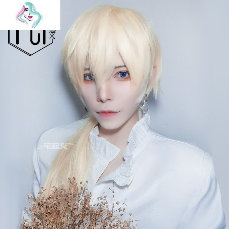 你那么美假发假发原宿拖尾日常基佬款蓬松修脸cos假发金色马尾学生假发 你那么美假发送发网 支架 钢梳 发蜡 价格图片品牌报价 苏宁易购苏享尚品美妆工具专营店