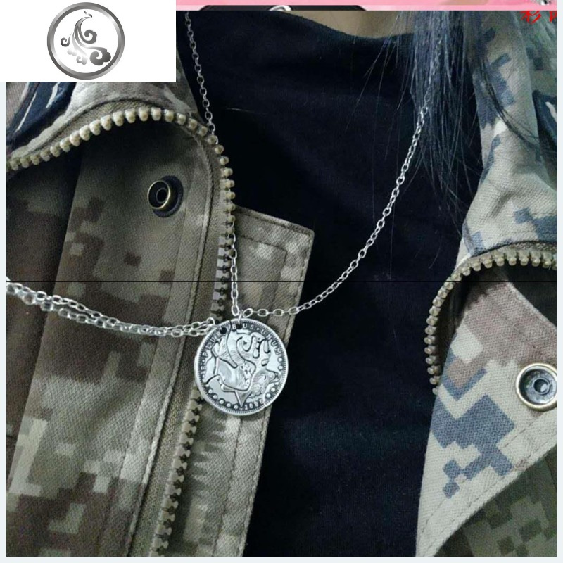 拼接项链两人闺蜜项链女一对潮牌项链恋爱猫情侣项链男女创意情侣 一路有你+链条送皮绳定制刻字【