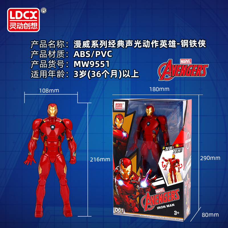 漫威复仇者联盟蜘蛛侠美国队长玩具手办摆件