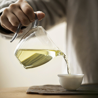 領藝 高端玻璃公道杯功夫茶具配件可电陶炉/蜡烛加热茶海分茶器匀杯