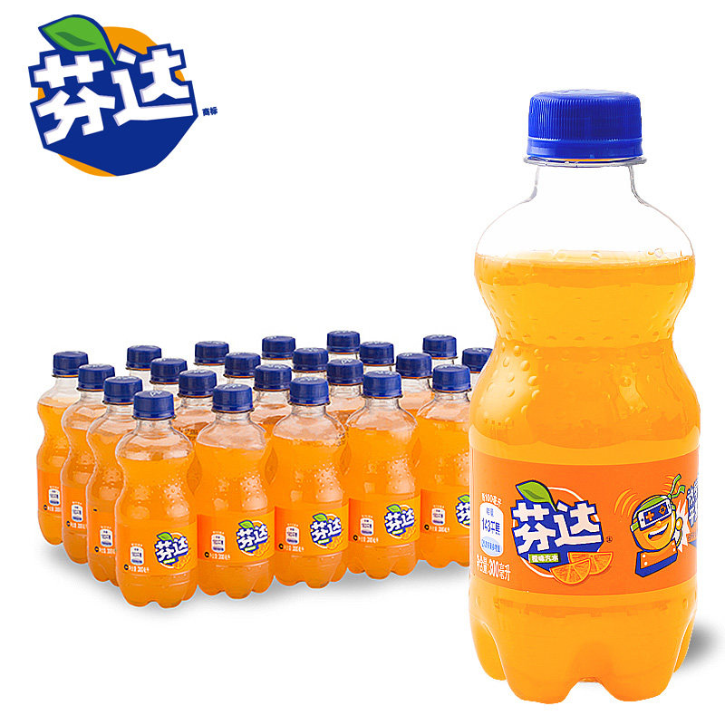 芬达300ml12瓶mini瓶橙味汽水可口可乐参数