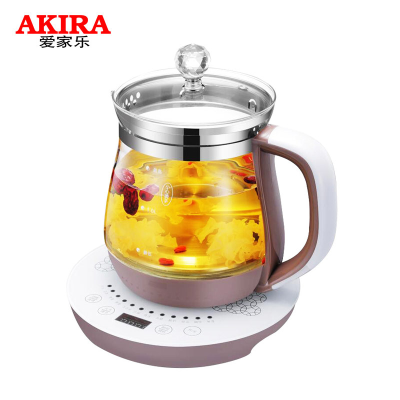 新加坡爱家乐(AKIRA)养生壶KK-H180/SG 1.8L触控式高硼硅玻璃壶 多功能煎药壶花茶器煲茶壶烧水壶