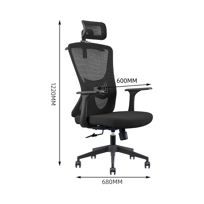 初嘉 CJ-7060办公椅转椅电脑椅网布学习椅高背职员椅 黑框高清大图