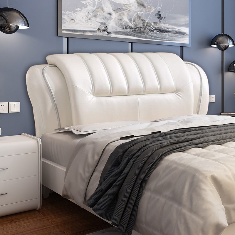 软包床头板欧式双人床头靠背简约皮艺软体床头靠板182米定制视频