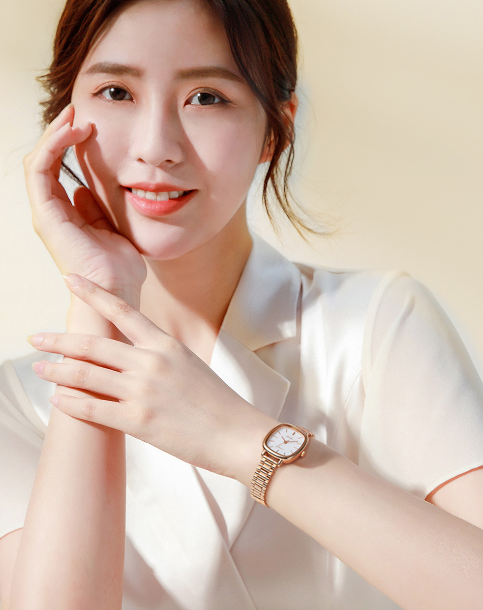 依波（EBOHR）女士石英表气质女表生日礼物简约腕表皎月白 51653426高清大图