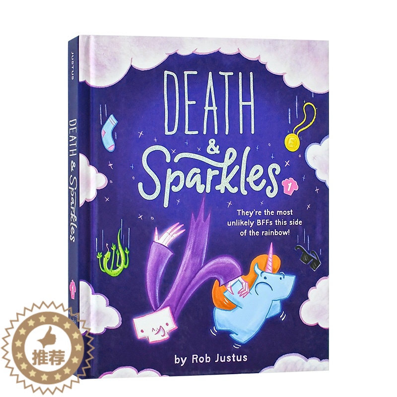 [醉染正版]死神与独角兽第一部 Death & Sparkles: Book 1 进口原版 英文成长励志漫画高清大图