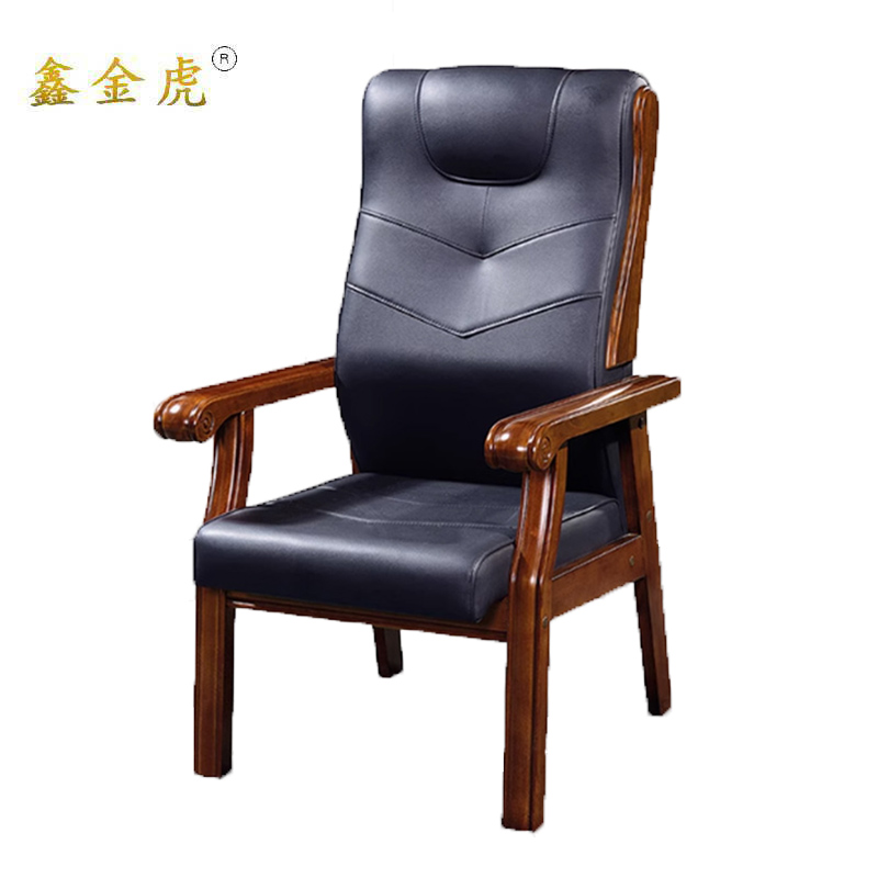 鑫金虎实木办公椅四脚培训椅B1高清大图