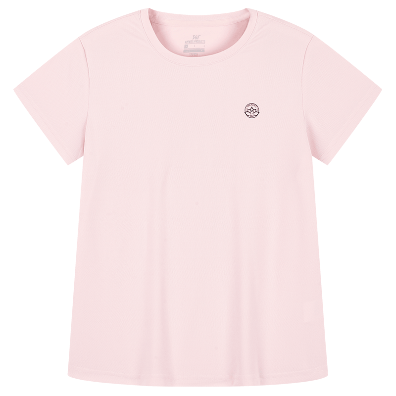 361°运动t恤女夏季新款健身跑步运动短袖女士速干透气轻薄上衣662424125V XL 千禧粉