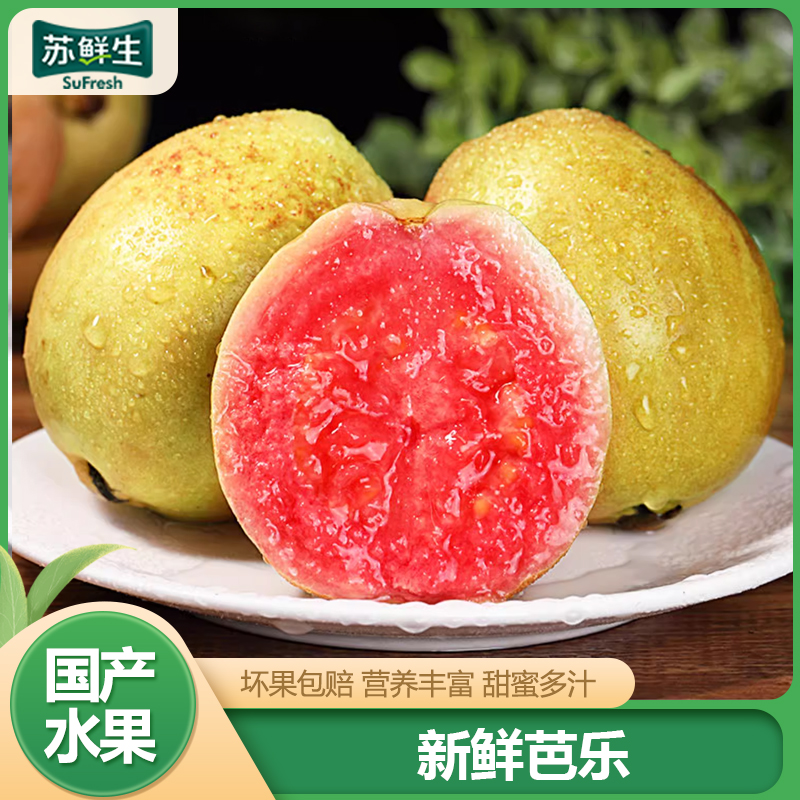 【苏鲜生】福建红心芭乐 番石榴 3斤装 新鲜水果 甘甜可口 果香怡人 香甜多汁1