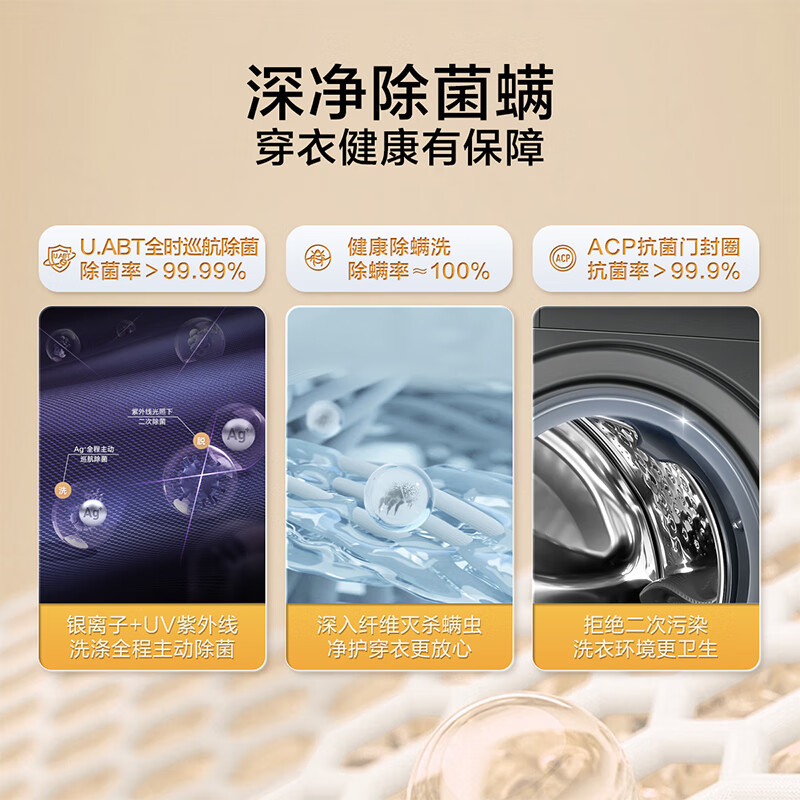 小天鹅(LittleSwan)滚筒洗衣机全自动家用 带烘干洗烘一体[TD100V618PLUS]超薄 10公斤 以旧换新高清大图