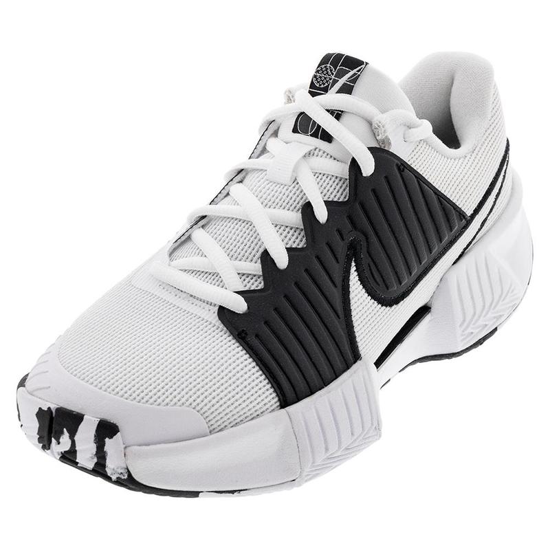 Nike/耐克女士网球场地专用运动鞋白色黑色稳定防滑透气舒适训练