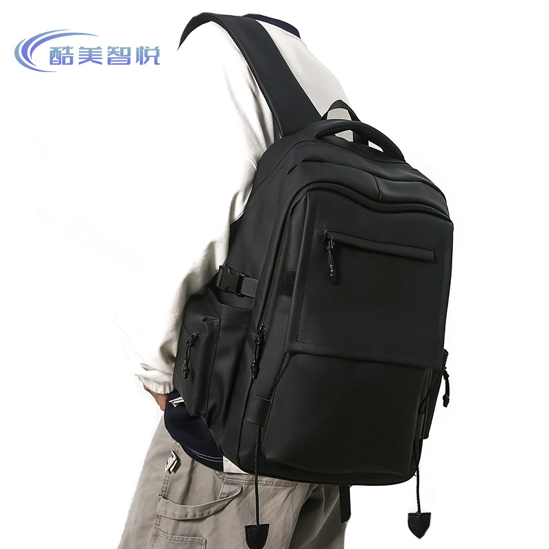 酷美智悦 黑色休闲背包双肩31*12*48cm KM-FZ128 个高清大图