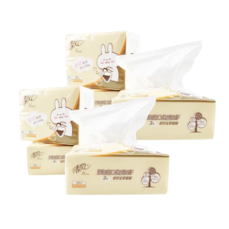 清风抽纸3层100抽*27包亲肤萌宠系列抽取式AR62GDT高清大图