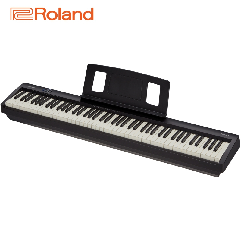 罗兰自营(Roland)电钢琴fp10 FP-10智能电子钢琴88键重锤便携式初学者家用官方标配+双人琴凳+耳机全套礼包