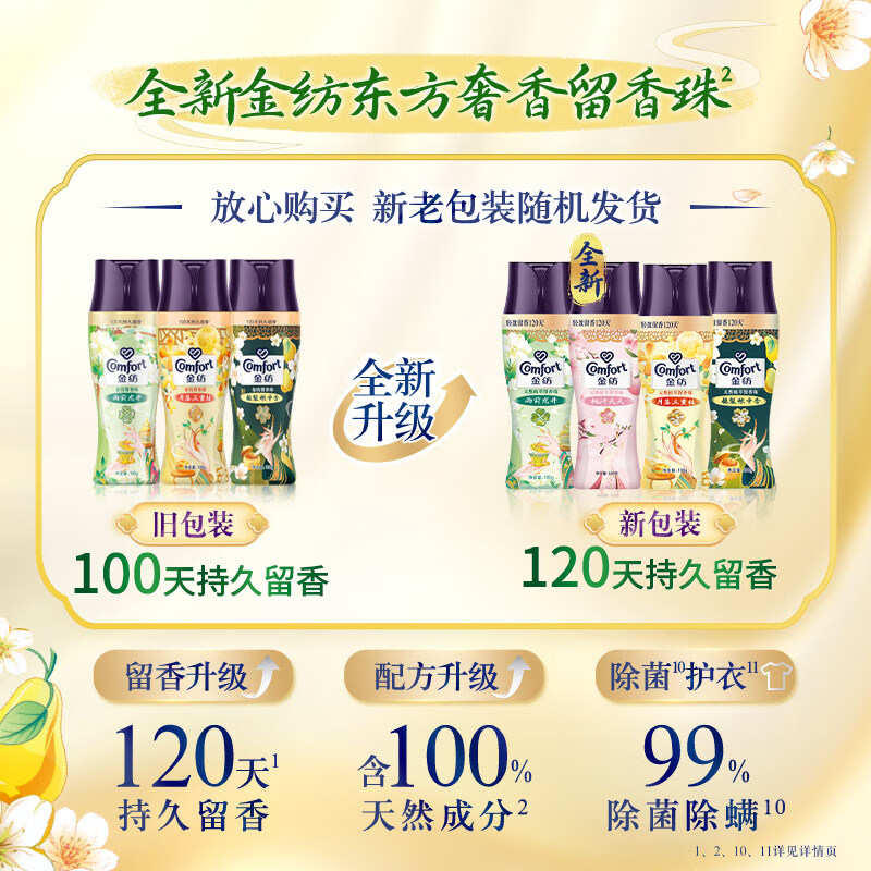 金纺国风留香珠组套鹅梨+桂花+雨前龙井180g*4情绪香氛精油 持久留香高清大图