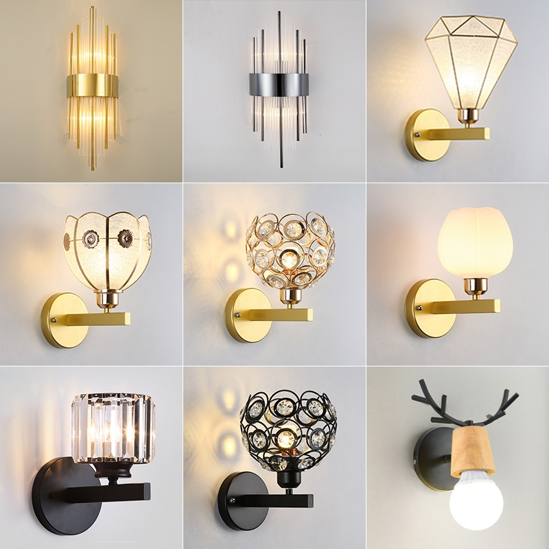 花勋壁灯led床头卧室现代简约创意客厅房间楼梯过道墙壁北欧灯具