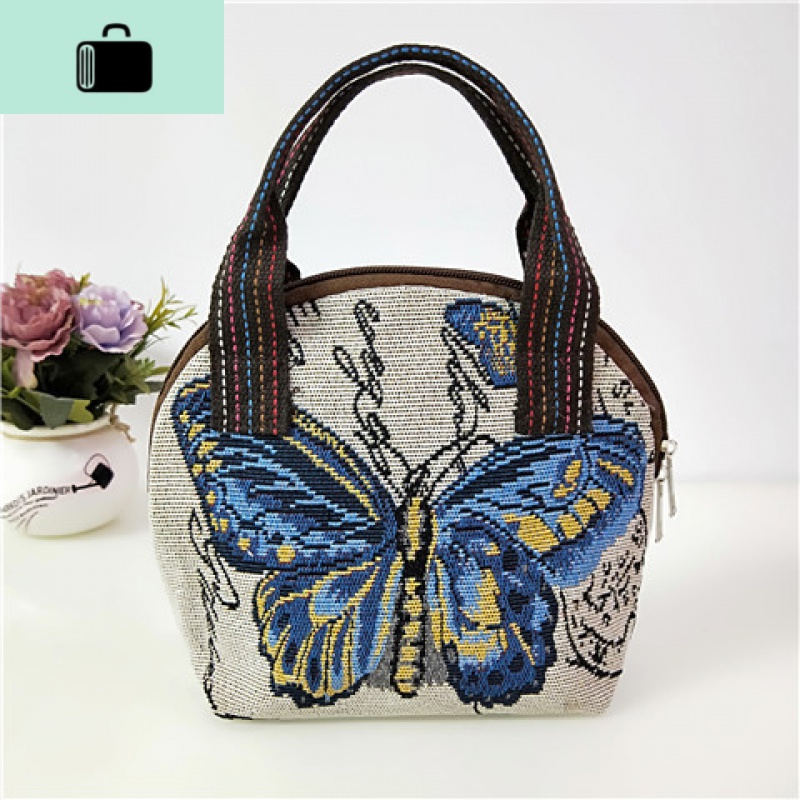 春夏新款手拎包日韩甜美布艺女包零钱手机钥匙妈妈手提包买菜NEW LAKE女士钱包/卡包高清大图