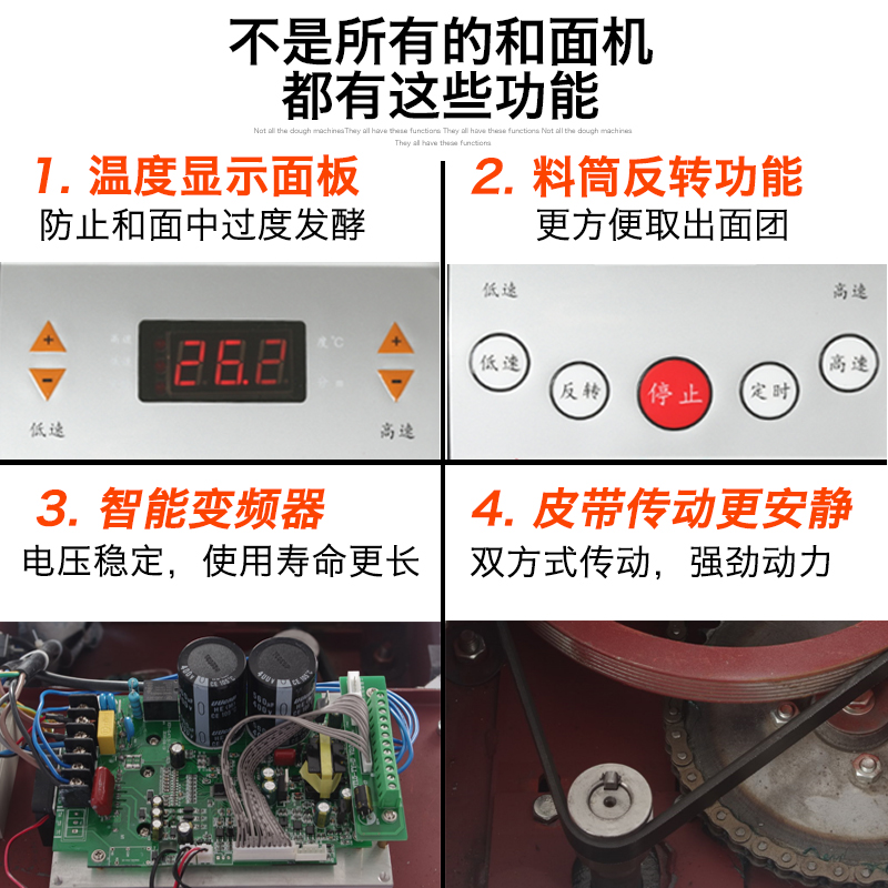 圣托(Shentop)30L和面机12KG 全自动揉面机 面粉活面机DGB02高清大图