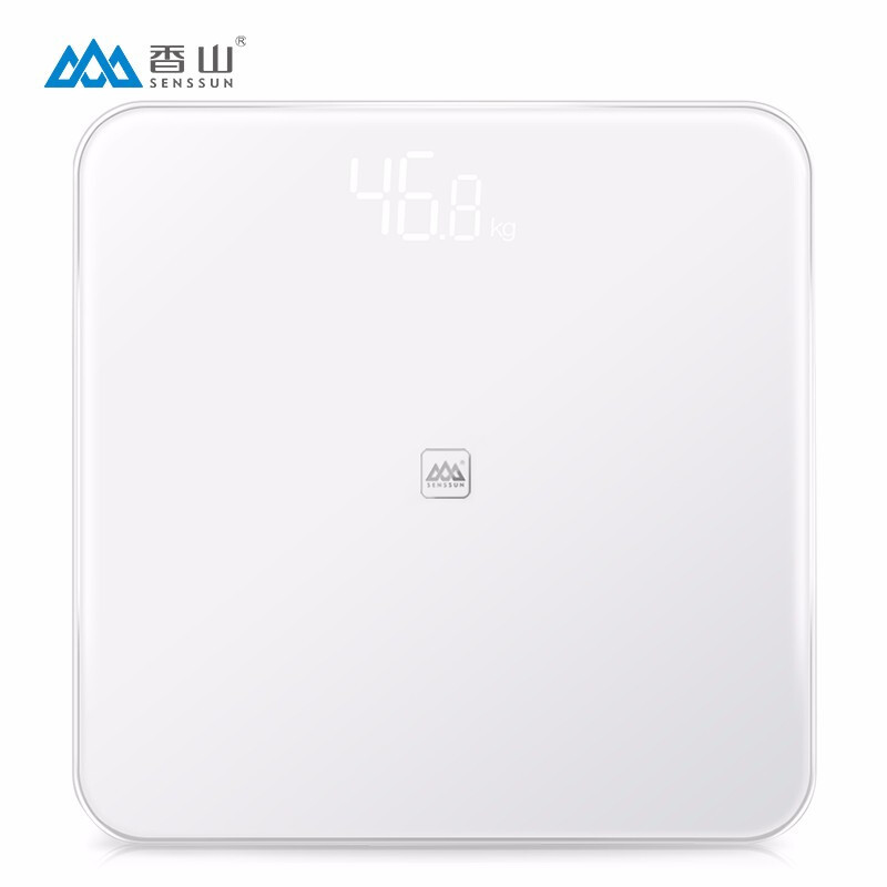 香山EB823i 多用智能体重秤家用电子称身健康减重称白色方秤居家电子秤
