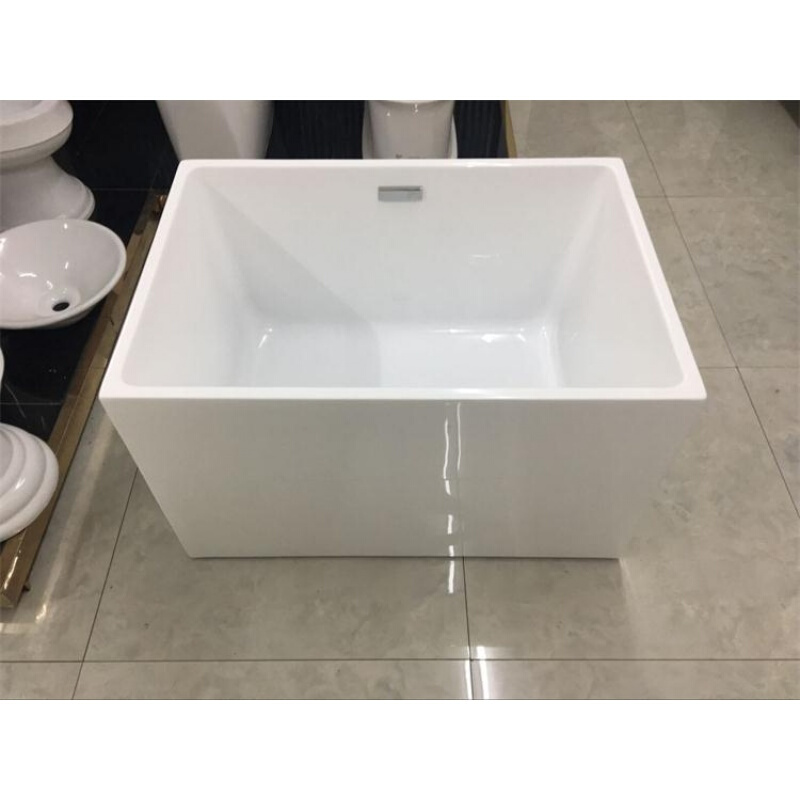 小户型加深内带坐凳垂直超深普通浴缸0.98/1.05/1.2米亚克力浴盆(不带座)1.2米空缸+下水器波迷娜BOMINA高清大图