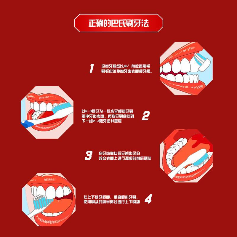 中华 洁护双效细软毛牙刷4组 1支 软毛单支装(颜色随机)高清大图
