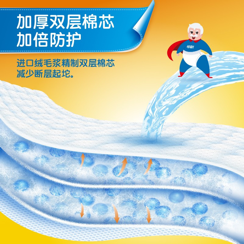 可靠吸收宝成人纸尿裤M码男女老年人通用尿不湿产妇纸尿片整箱80片
