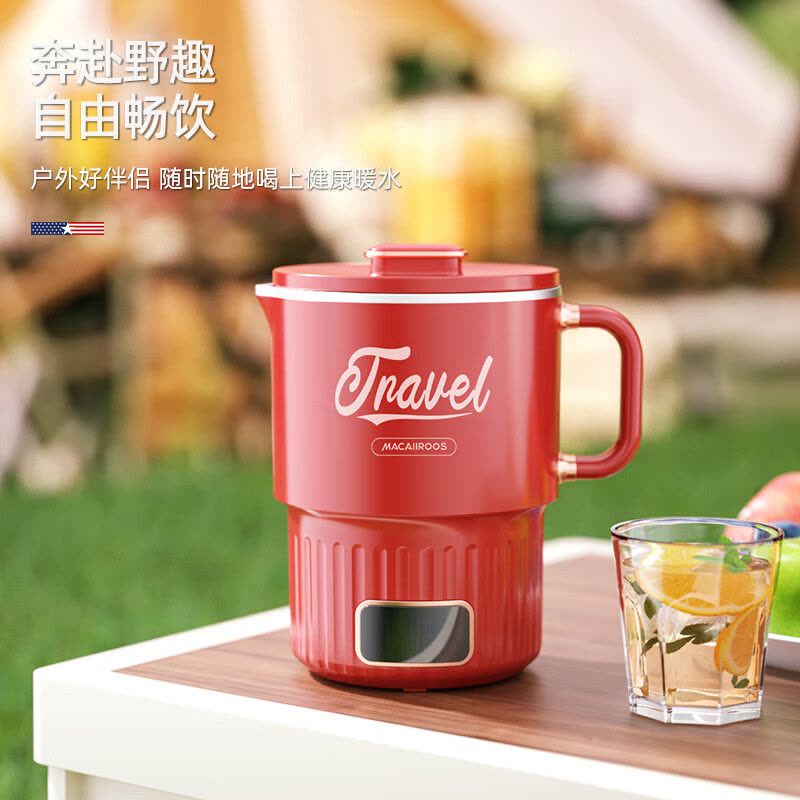 迈卡罗(MACAIIROOS)MC-SH081电热水壶304不锈钢烧水壶户外旅游分体式便携水壶图片