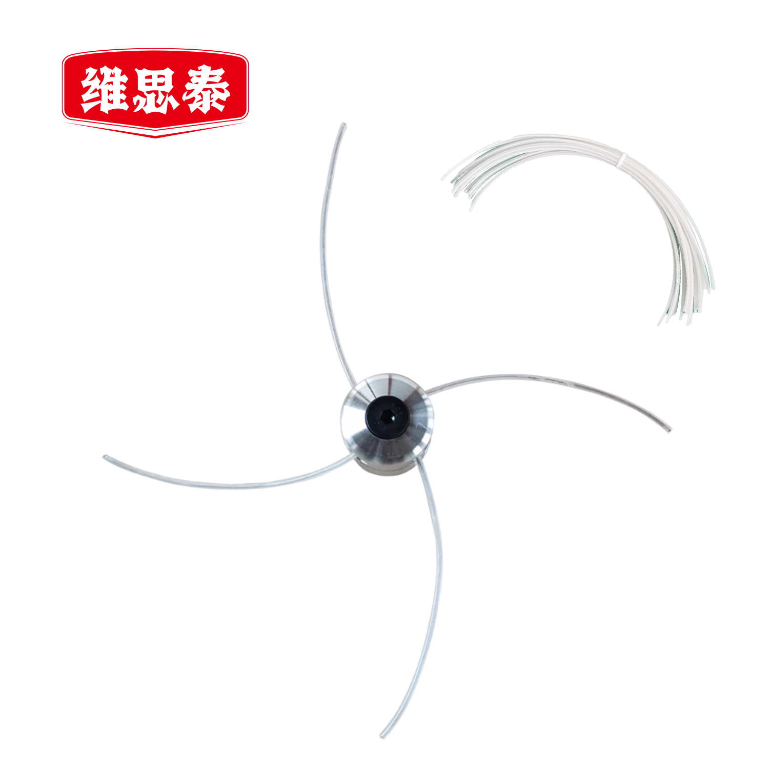 维思泰 汽油割草机电动割灌机打草机铝合金尼龙钢丝绳圆柱打草头 LZD-5(含20根钢丝打草绳)个